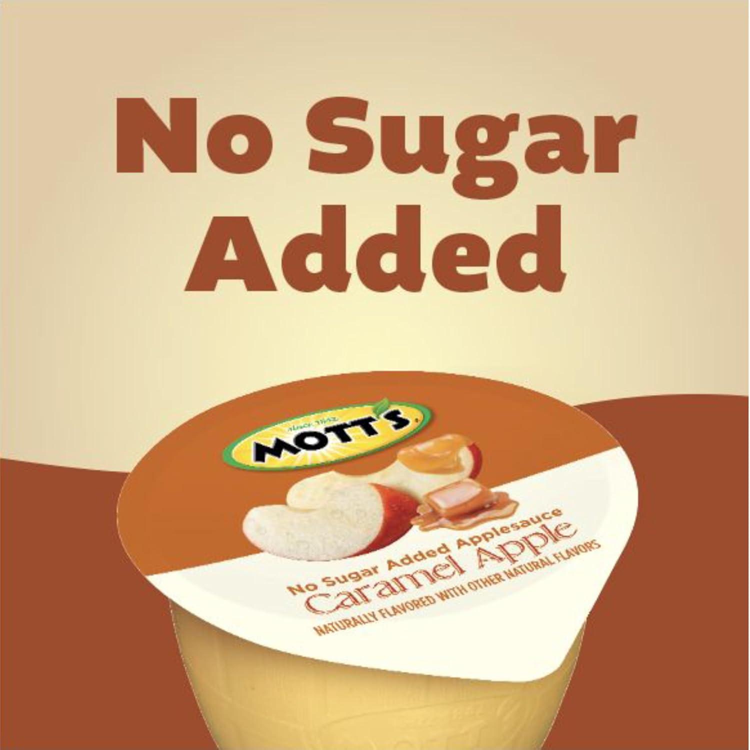 image:imageMotts No Sugar Added Strawberry Applesauce 39 Ounce Cup 6 Count Pack of 12Caramel