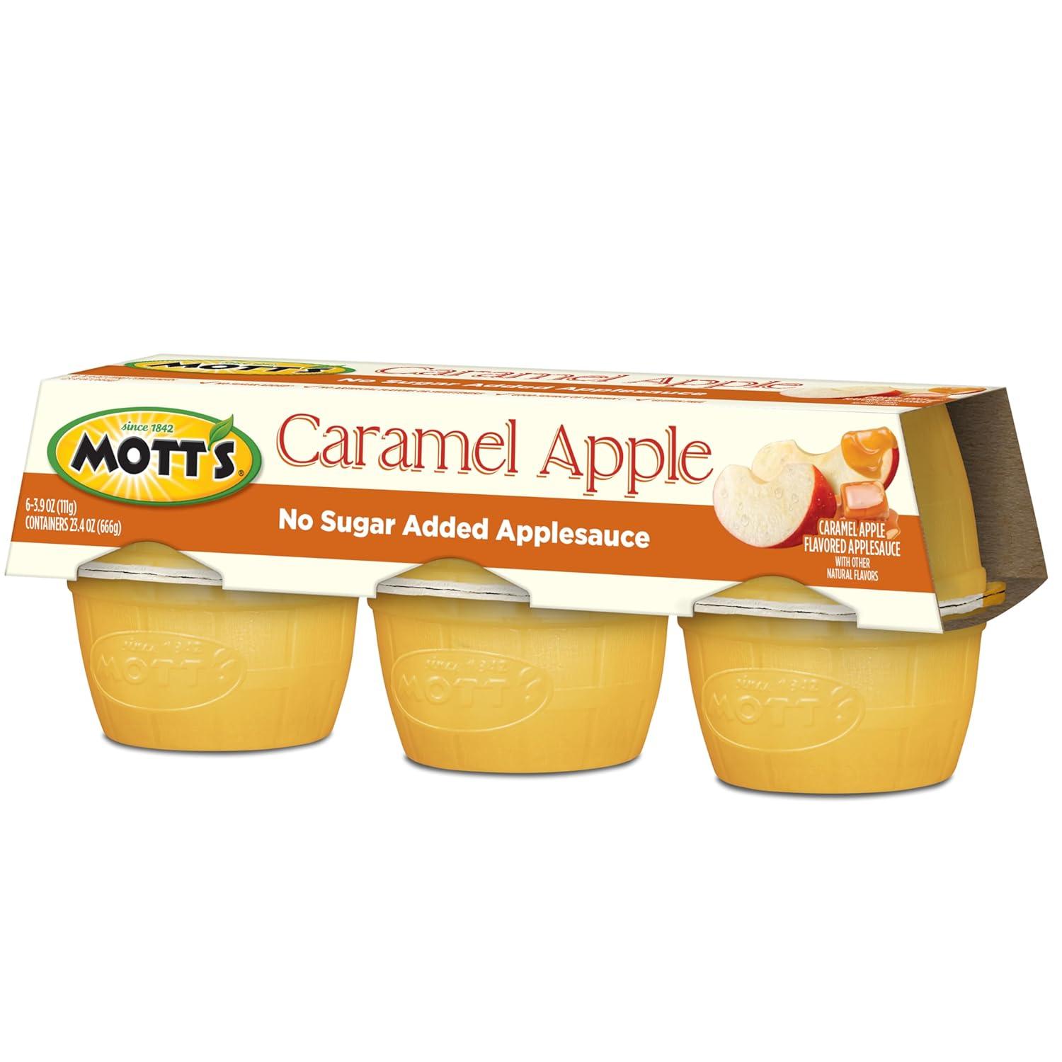 image:imageMotts No Sugar Added Strawberry Applesauce 39 Ounce Cup 6 Count Pack of 12Caramel