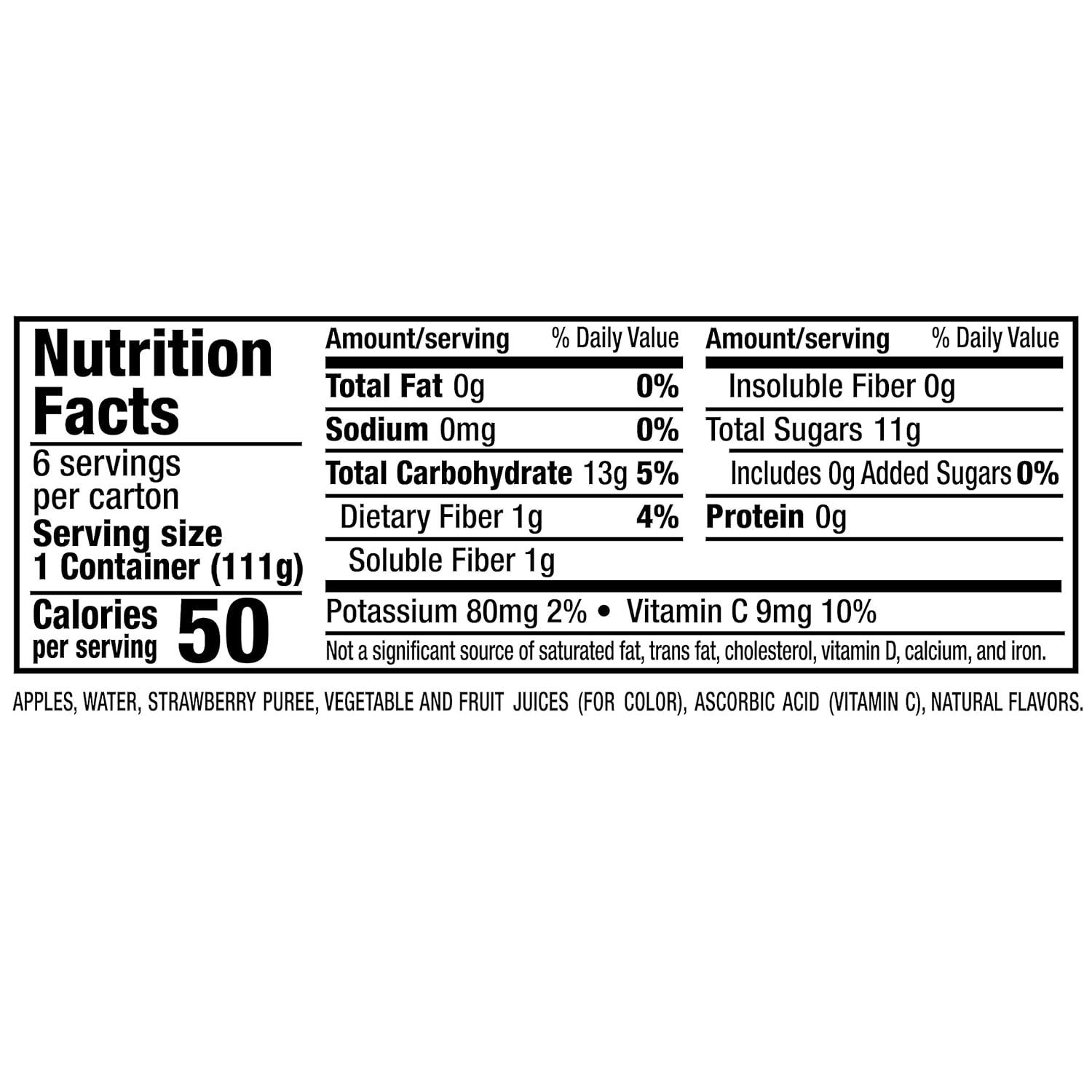 image:imageMotts No Sugar Added Strawberry Applesauce 39 Ounce Cup 6 Count Pack of 12Strawberry